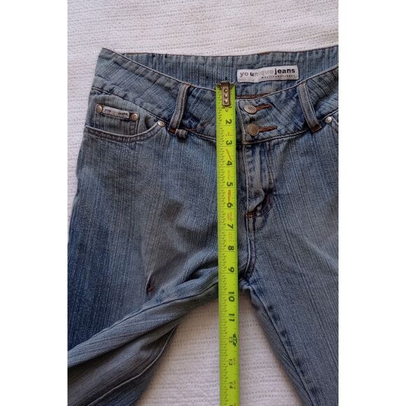 Younique Jeans Multifunktional Juniors Size 13 Y2K Flared Leg Blue Jeans, VTG - Picture 5 of 9